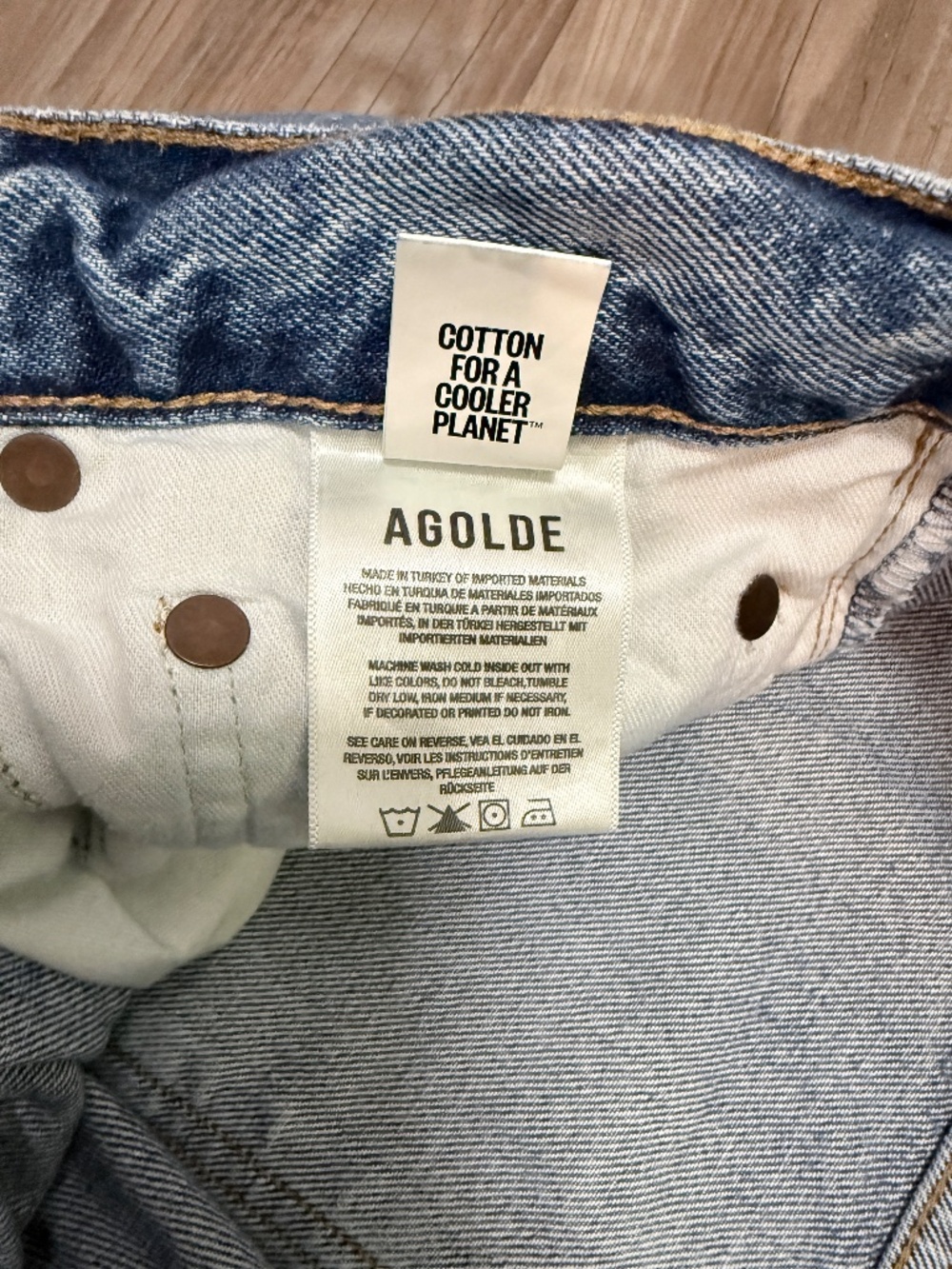 AGOLDE Low Curve Jean 31x28 Relaxed Wide Leg Raw Hem Designer Denim ♡ $258! - Picture 9 of 9